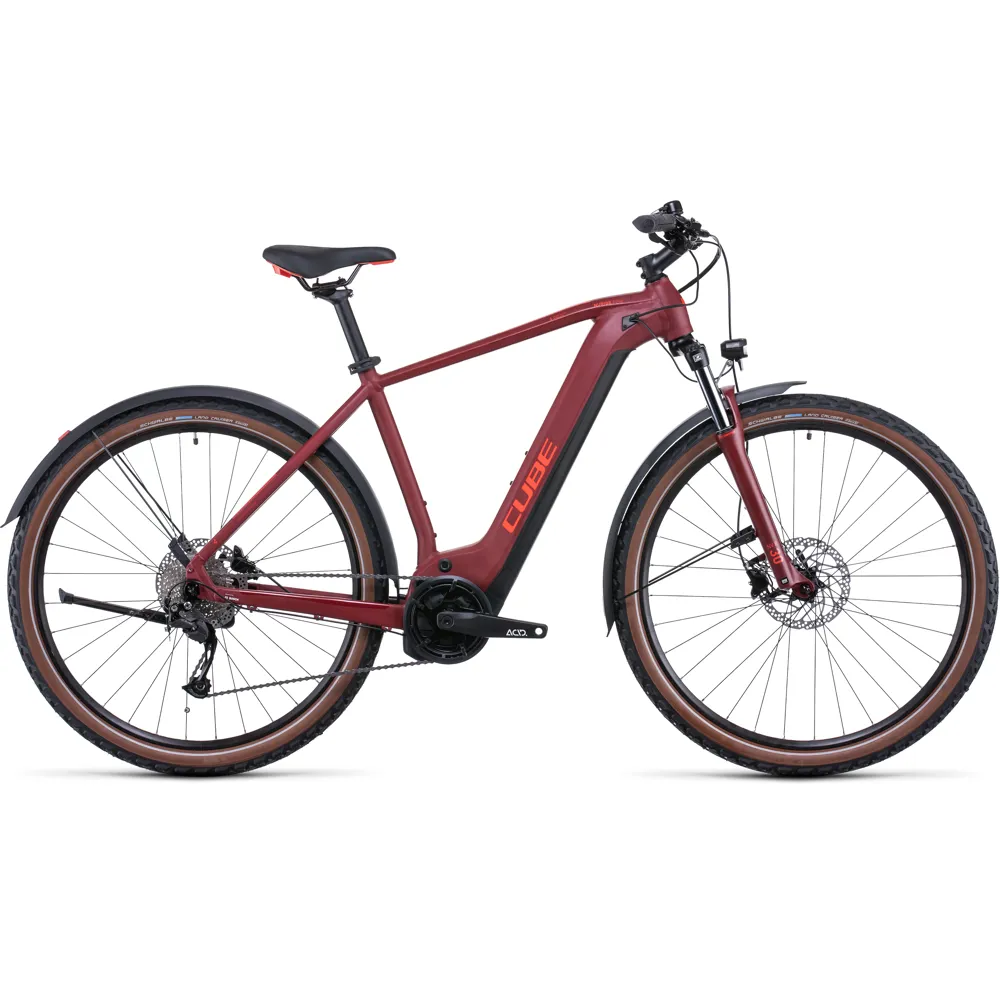 Image of Cube Nuride Hybrid Performance 625 Allroad Electric Hybrid Bike 2022 Red